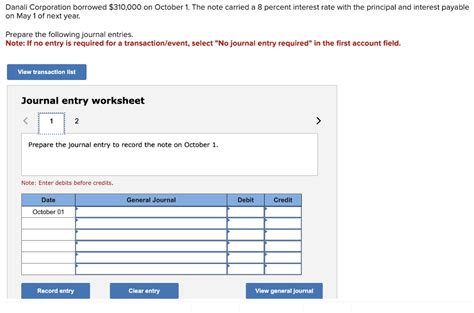 Solved Danali Corporation Borrowed On October Chegg