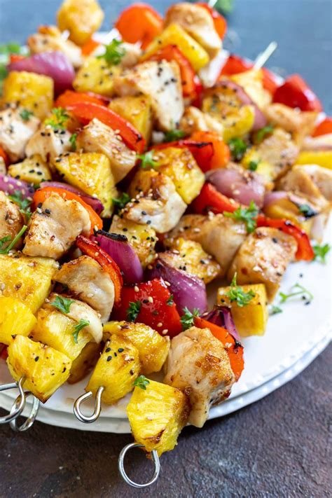 Pineapple Chicken Kabobs Wonkywonderful