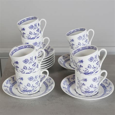 KAFFEKOPPAR, "Dresden", benporslin, Gustavsberg, 8st