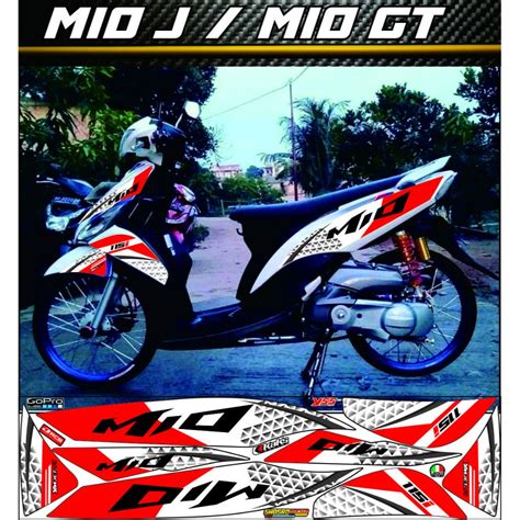 Jual STRIPING MOTOR DECAL YAMAHA MIO J GT CUSTOM VARIASI STICKER ALL