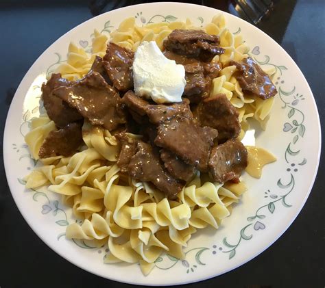 Beef Stroganoff With Sour Cream Homemade 1000x1000 Rfoodporn