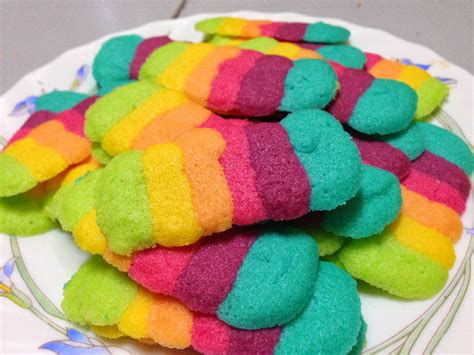 Rainbow Cookies Recipe; Biskut Lidah Kucing | Just An Ordinary Guy