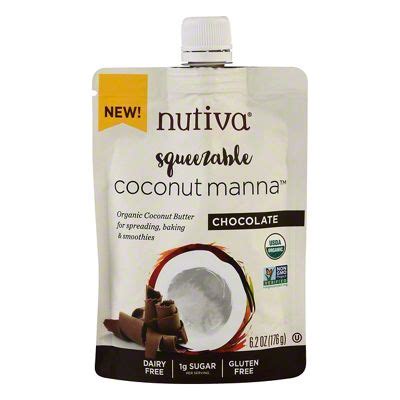 Nutiva Squeezable Organic Coconut Manna Chocolate Coconut Butter 6 2