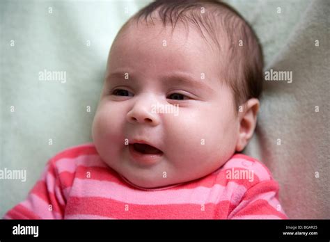 Baby Lying Down Stock Photo Alamy