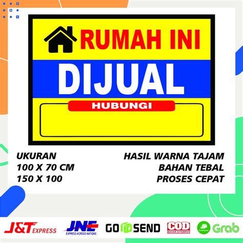 Jual Spanduk Banner Backdrop Rumah Dijual Rumah Dikontrakan