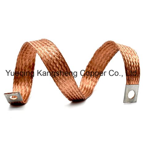 Flat Tinned Copper Braid Ground Strap China Copper Braided Wire And