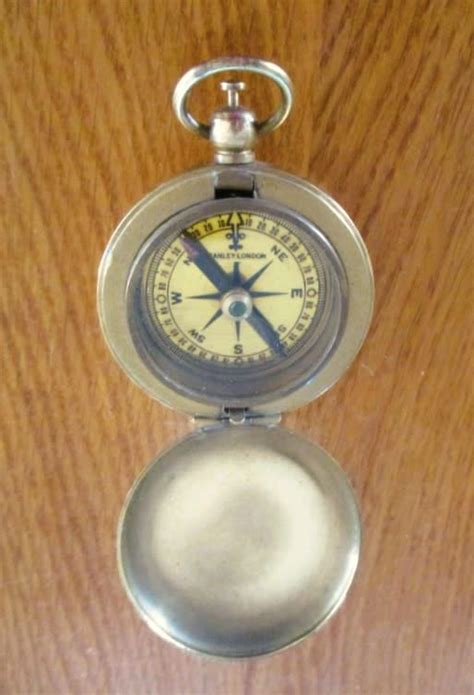 Compasses Vintage Stanley London Brass Pocket Compass Great Condition Was Sold For 34900