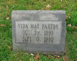 Vida Mae Ater Paxton M Morial Find A Grave