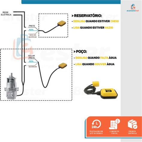 Chave de Bóia Elétrica Automática Regulador De Nível 25A Starfer