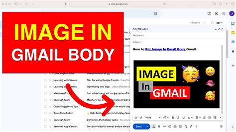 How To Put Image In Email Body Gmail Youtube