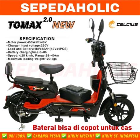 Jual Sepeda Listrik Celcius Tomax New Electric E Bike