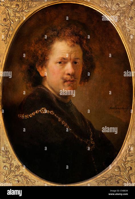 Rembrandt Harmensz Van Rijn Dutch 1606 1669 Portrait Of The Artiste 1633 Netherlands Stock