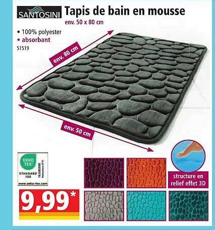 Promo Tapis De Bain En Mousse Santosini Chez Norma ICatalogue Fr