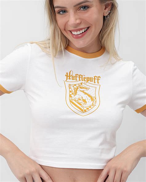 Riachuelo Camiseta Cropped Manga Curta Lufa Lufa Branca Harry Potter