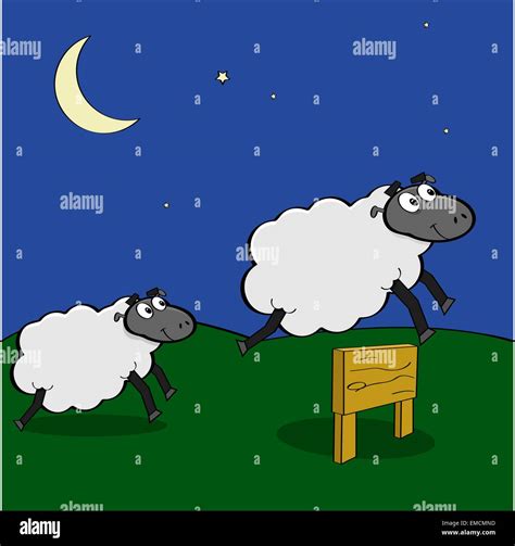 Sheep jumping over fence Stock Vector Image & Art - Alamy