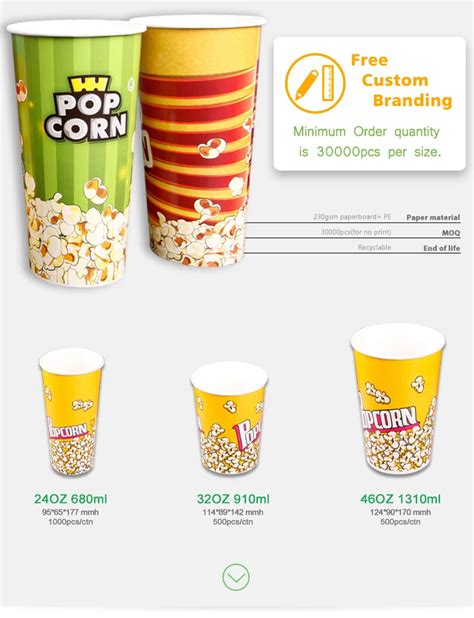 Disposable Paper Chicken Bucket Popcorn Nuggets Bucket With Lid