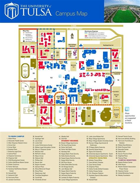 University Of Tulsa Campus Map Allyce Maitilde