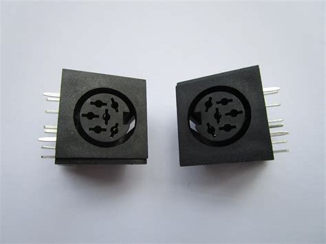 10 Pcs Circular Din Jack Female S Terminal 6 Pin Pcb Mount Connector Y