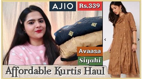 Ajio Office Wear Kurtis Ajio Kurtas Kurti Haul Under 500 Siyahi