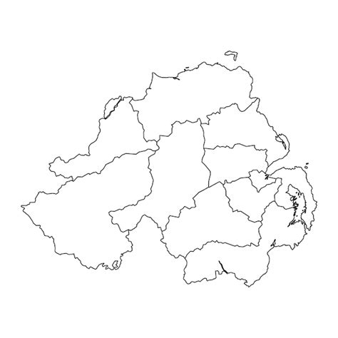 Premium Vector Northern Ireland With Administrative Districts Vector Illustration