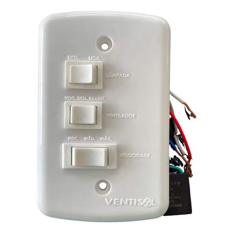 Dimer Controle Parede Interruptor Ou Chave De Ligar Ventilador Teto