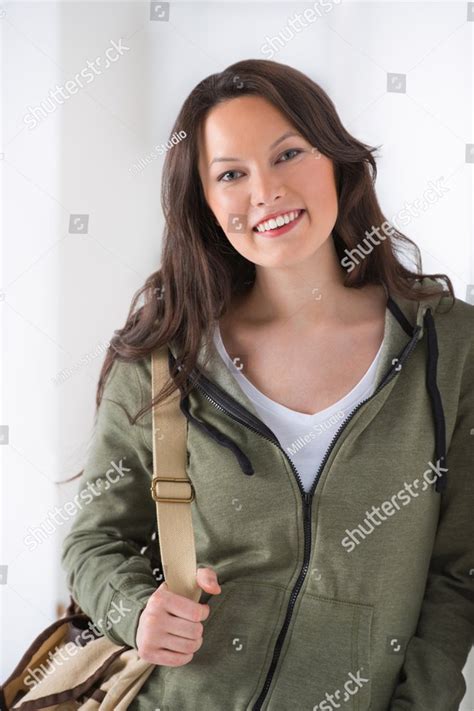 Portrait Of A Mixed Race College Student At Campus People Images