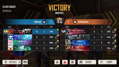 Vs Clash Squad Vincenzo Syblus Vs B K H Free Fire Most