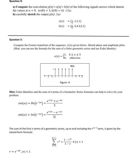 Solved A Compute The Convolution Y N X N H N Of The Chegg