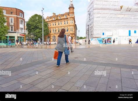 Woman Shopping In Hull City Center Uk Stock Photo Alamy