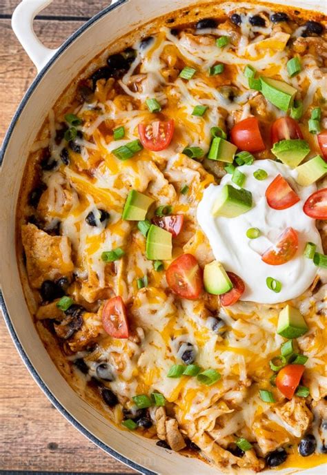 Chicken Black Bean Enchilada Skillet I Wash You Dry