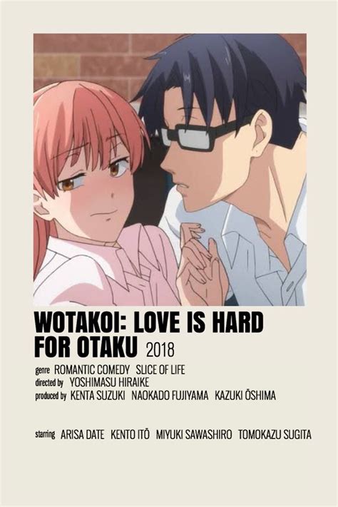 Wotakoi Love Is Hard For Otaku Anime Series Minimalist Alternative