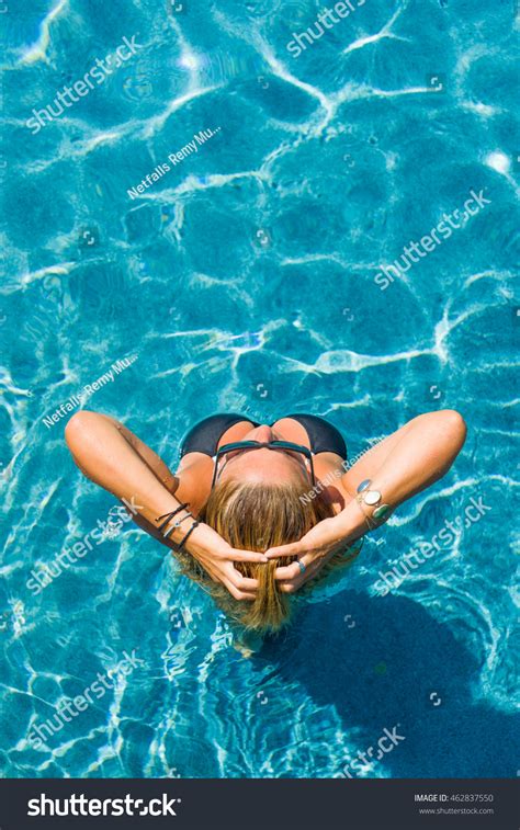 Woman Bikini Swimming Pool Stock Photo Shutterstock