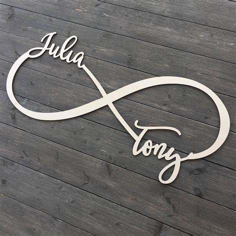 Personalized Infinity Sign With 2 Names, Custom Name Sign, Infinity