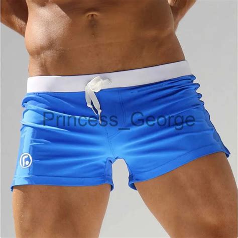 Mens Nylon Swim Mens Swimming Briefs With Pocket Sexy And Comfortable