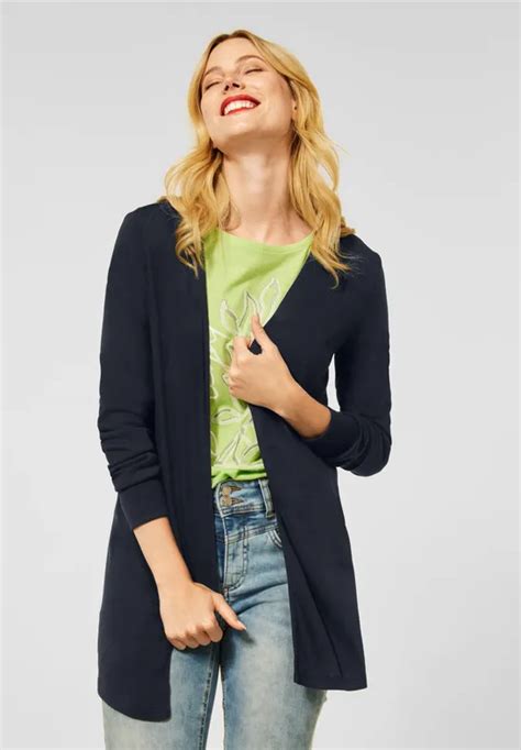 STREET ONE Offene Shirtjacke für Damen in Blau NETTE STREET ONE