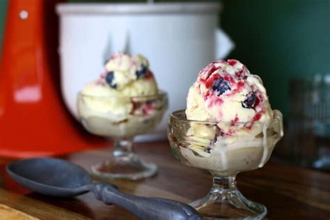 Blueberry White Chocolate Raspberry Swirl Ice Cream Rodelle Kitchen