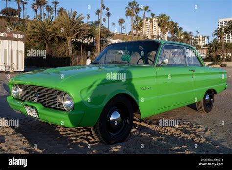 Santa Monica California Usa 25th Mar 2023 A Vintage Green Ford