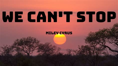 Miley Cyrus We Can T Stop Lyrics YouTube