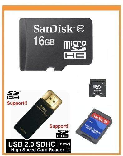 Sandisk 16gb Microsdhc Memory Card With Adapter Bulk Package