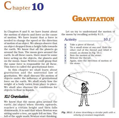 [PDF] Gravitation Class 9 PDF CBSE NCERT - Panot Book