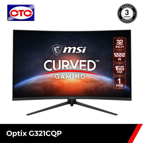 Jual Monitor LED MSI Optix G321CQP Gaming Curved WQHD 165Hz 32 Inch