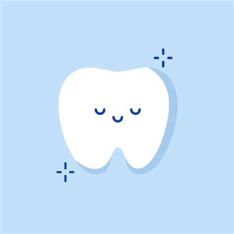 Premium Vector Healthy Glowing Tooth Icon Sparkling Clean Tooth Sign