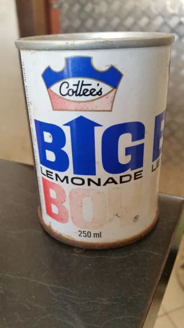 Rare Vintage Cottees Big Boy Lemonade Soft Drink Tin Can 18300
