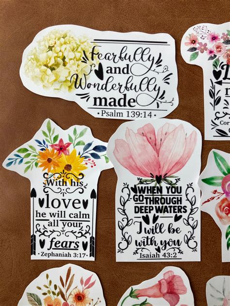 Bible Verse Stickers Scripture Stickers Bible Verse Etsy Uk