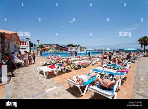 Aquapark In Costa Teguise Lanzarote Canary Islands Spain Stock Photo