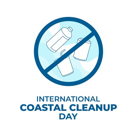 International Coastal Cleanup Day Poster Background Template Vector