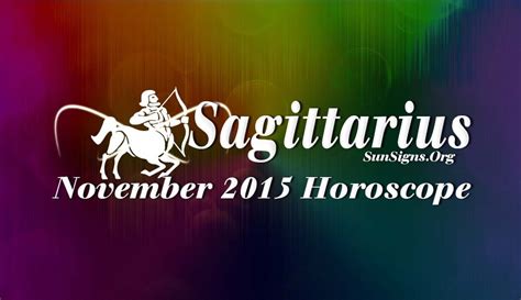 November Sagittarius Monthly Horoscope Sunsigns Org