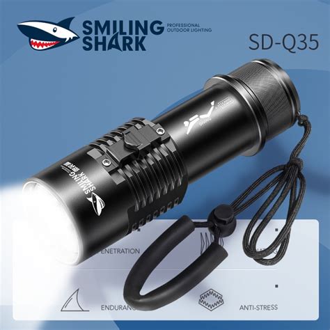 Smiling Shark Diving Flashlight Ipx Led P Lm Super Bright