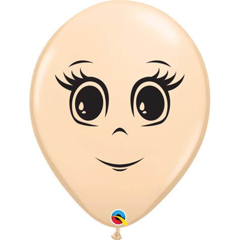 Qualatex Rundballon 16 Blush Female Face AirFX Balloons