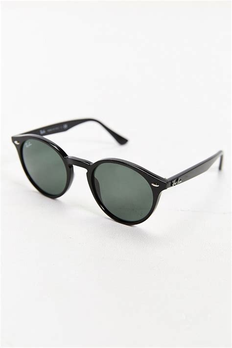 Ray Ban Tinted Lens Round Sunglasses In Black For Men Lyst